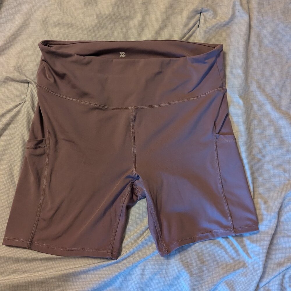 Pink Biker Shorts with pockets